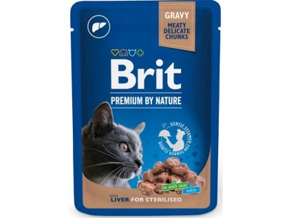 Brit Premium Cat Pouches Liver for Sterilized 100 g