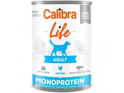 Calibra Dog Life konzerva Adult Chicken with rice 400 g