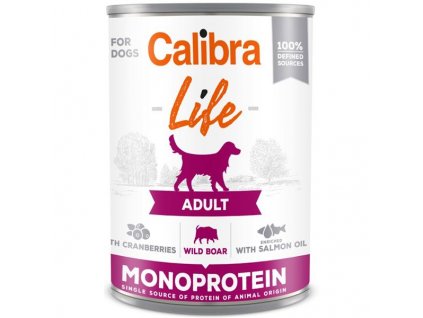 Calibra Dog Life konzerva Adult Wild boar with ccranberries 400 g