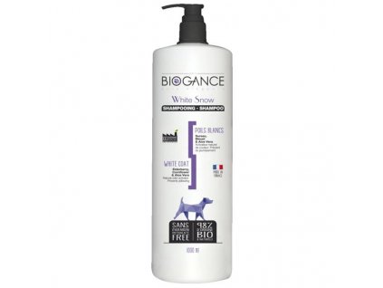 Biogance šampon White snow pro bílou a světlou srst 1l