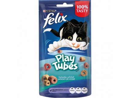 Felix snack cat Play Tubes příchuť pečená ryba a krevety 50 g