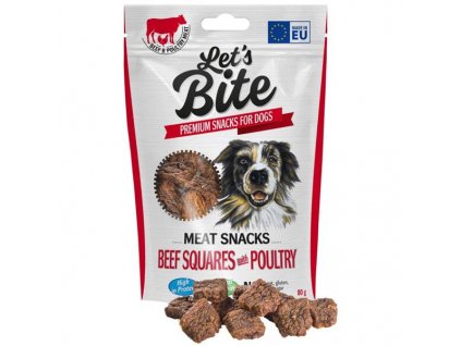 Let’s Bite Meat Snacks Beef Squares with Poultry 80 g