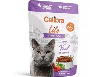 Calibra Cat Life kapsička Adult Veal in gravy 85 g