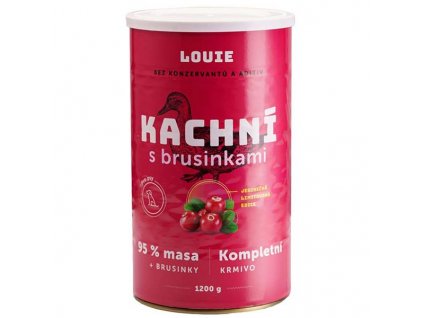 Louie konzerva pro psy Kachní s brusinkami 1200g