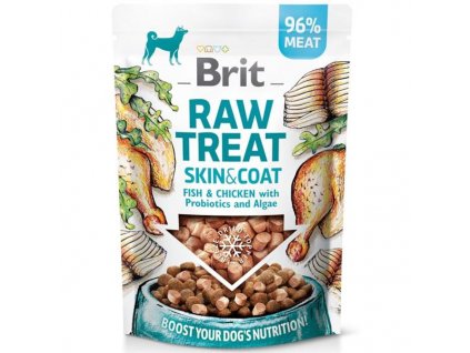 Brit Raw Treat Dog Skin & Coat Freeze dried treat and topper Fish&Chicken 40 g
