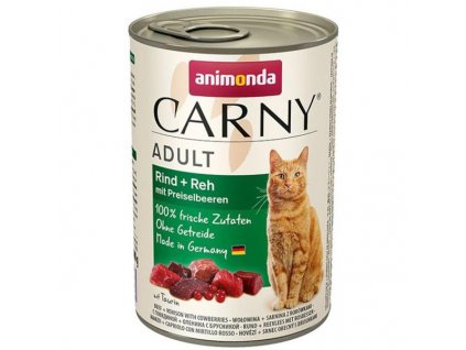 Animonda Carny cat konzerva hovězí, srnčí & brusinky 400 g