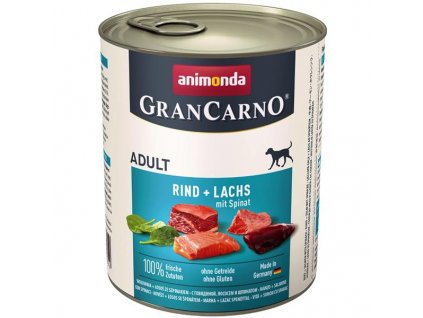 Animonda GranCarno dog konzerva hovězí, losos & špenát 800 g