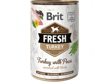 Brit Fresh can Turkey with Peas 400 g