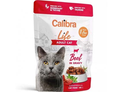 Calibra Cat Life kapsička Adult Beef in gravy 85 g