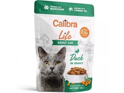 Calibra Cat Life kapsička Adult Duck in gravy 85 g