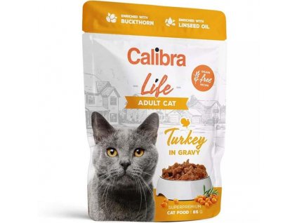 Calibra Cat Life kapsička Adult Turkey in gravy 85 g