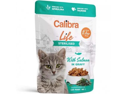 Calibra Cat Life kapsička Sterilised Salmon in gravy 85 g