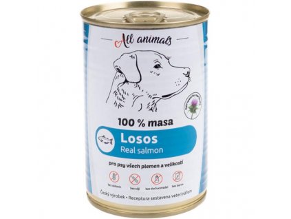 All Animals konzerva pro psy losos mletý 400 g