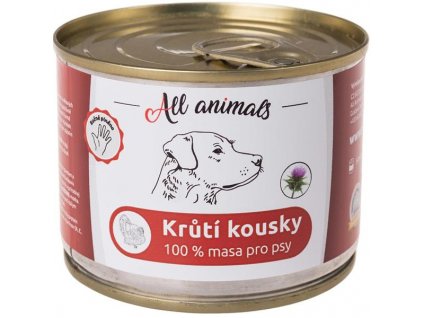 All Animals konzerva pro psy krůtí kousky 200 g