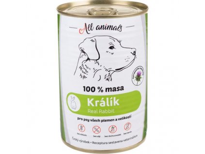 All Animals konzerva pro psy králík mletý 400 g