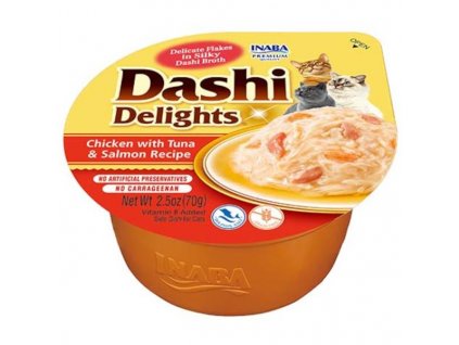 Dashi Delights kuře s tuňákem a lososem 70 g