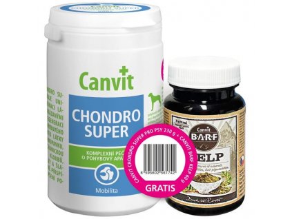 Canvit Chondro Super pro psy tbl 230 g + Canvit BARF Kelp 60 g zdarma