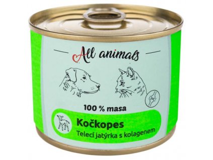 All Animals Kočkopes konzerva telecí jatýrka s kolagenem 200 g