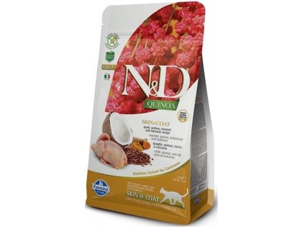 N&D Quinoa feline Skin & Coat Quail 1,5 kg