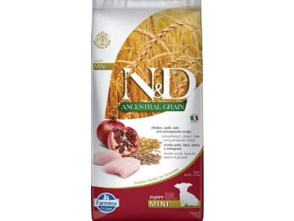 N&D Ancestral Grain canine Chicken & Pomegranate Puppy mini 7 kg