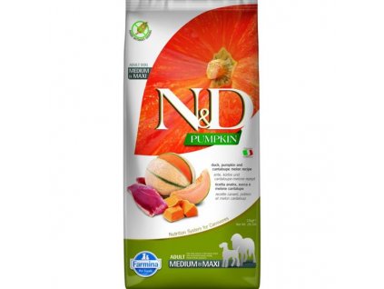 N&D Pumpkin canine Duck & Cantaloupe Melon Adult Medium & Maxi 12 kg