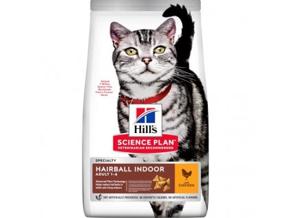 Hill's Science Plan Feline Adult Hairball "for Indoor cats" Chicken Dry 3 kg
