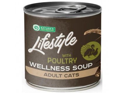 Nature's Protection LifeStyle soup for adult long haired cats with poultry 140 ml