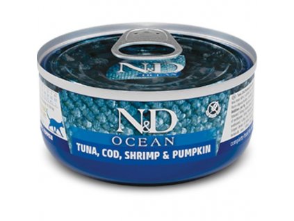 N&D Ocean feline Tuna, Cod, Shrimp & Pumpkin Adult wet food 70 g