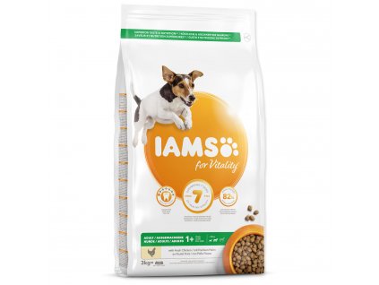 Pes pro život IAMS Dog Adult Small & Medium Chicken 3 kg