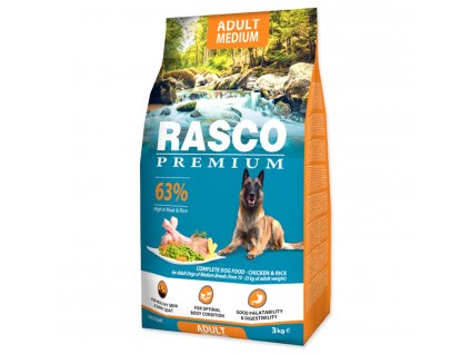 Měrková - Mazlíci v nouzi RASCO Premium Adult Medium kuře s rýží 3 kg