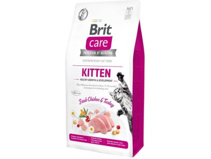Plné bříško z.s. Brit Care Cat Grain-Free Kitten Healthy Growth & Development 7 kg