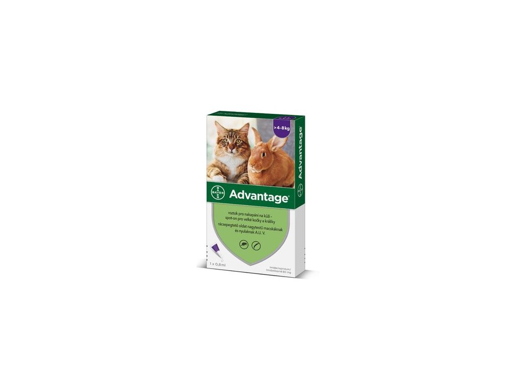 Advantage pro velké kočky a králíky 80mg 1x0,8ml