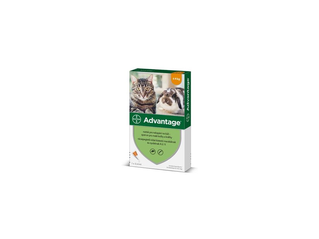 Advantage pro malé kočky a králíky 40mg 1x0,4ml