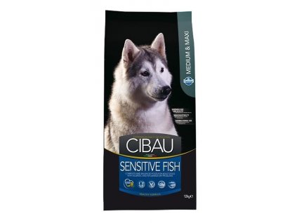 cibau dog adult sensitive mediummaxi fishrice 12kg