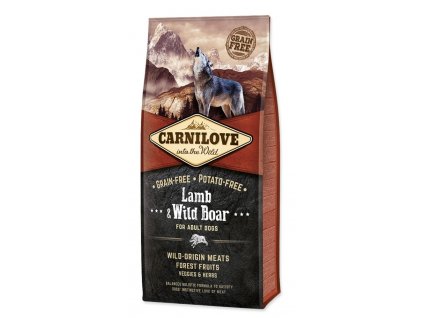 carnilove lamb and wild boar for adult dogs 12 r