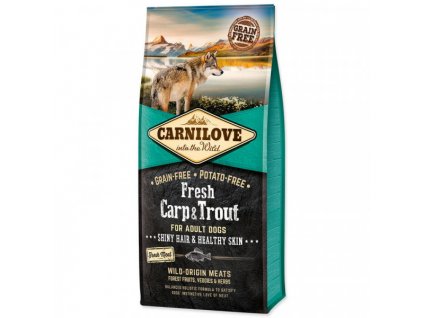 carnilove dog fresh carp trout for adult 12kg