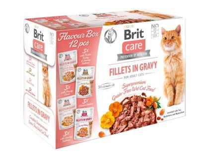 brit care cat flavour box fillet in gravy 12 ks