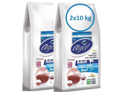 Agil 2x10 kg adult large and giant beef