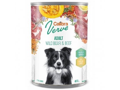 calibra dog verve konzgf adult wild boarbeef 400g