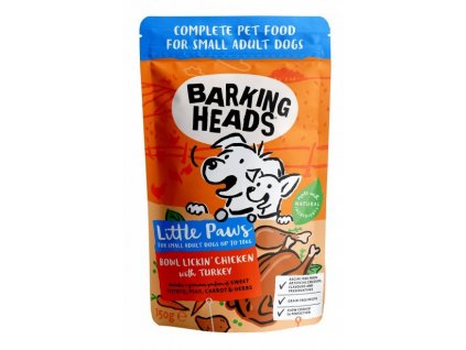 barking heads chick+turkey kapsička 150g