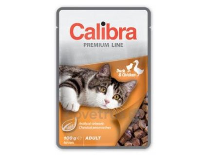 calibra cat kapsicka adult duck and chicken 100g