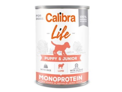 calibra dog life konzpuppyjunior lambrice 400g