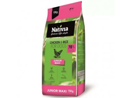 nativia dog junior maxi 15kg