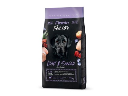 fitmin dog for life light senior 12 kg h L