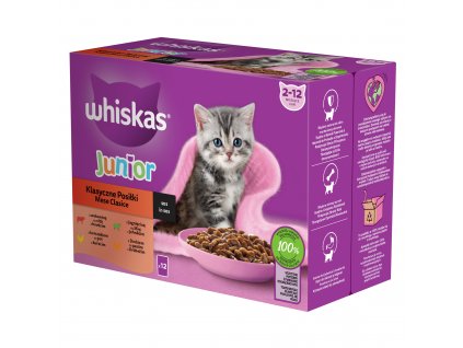 Whiskas Junior výběr ve šťávě 12x