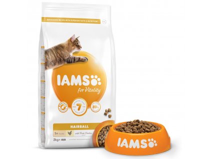 Iams Cat Adult Hairball Chicken 2kg