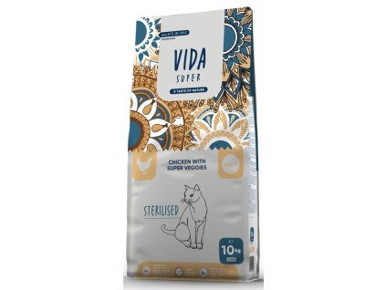 Kraftia VIDA SUPER CAT Adult Ster.Chicken&Veggies 10kg