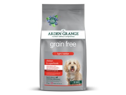 Arden Grange GF Dog Light Senior Chick Superfoods 2kg
