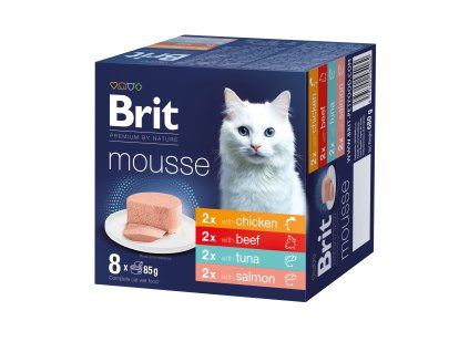 Brit Premium Cat by Nature Mousse Multipack, 8x85g