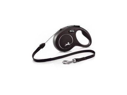 Vodítko FLEXI Classic New S lanko 8m/12kg černá